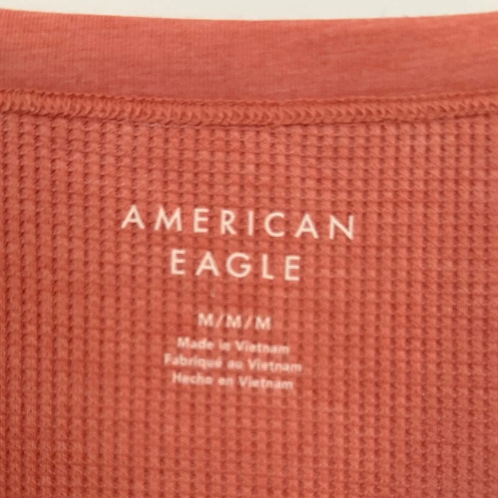American Eagle Outfitters Women's Short Sleeve waffle tee - Rust - Picture 2 of 5